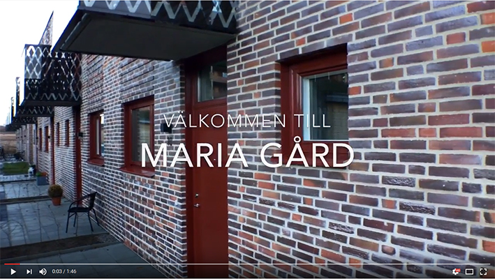 Film: rundtur i ett nybyggt radhus på Maria Gård